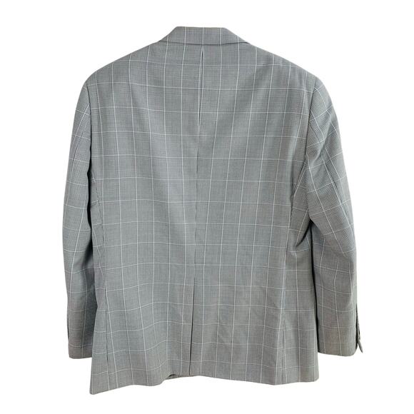 Joseph & Fiess Gold Sz 44R Men's Classic Fit Glen Plaid Blazer Jacket Gray - Picture 2 of 10